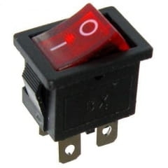 Przełącznik kołyskowy podświetlany żółty 12V