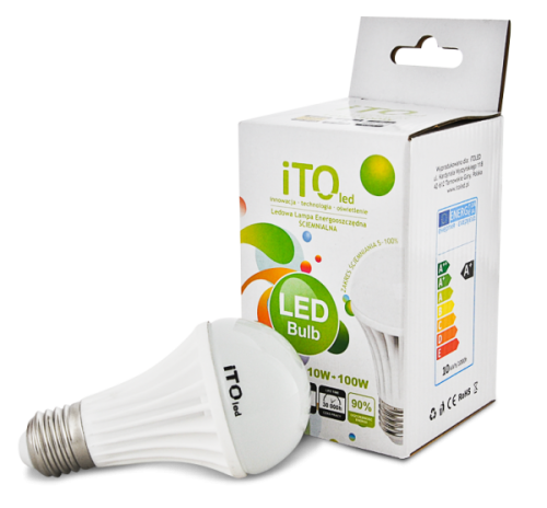 Żarówka LED ściemnialna szklano-ceramiczna 10W