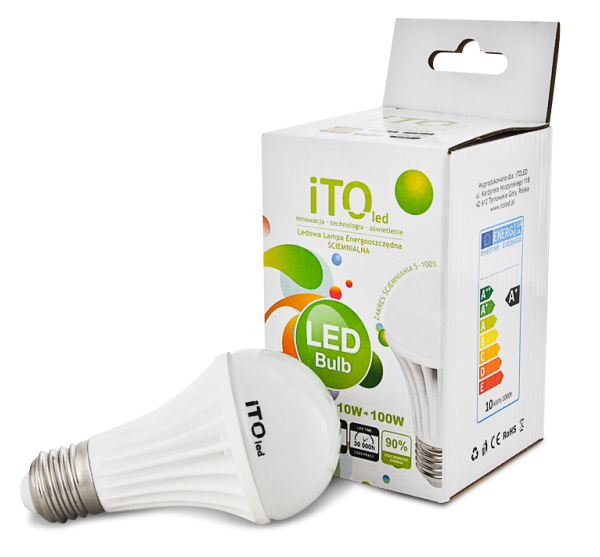 Żarówka LED ściemnialna szklano-ceramiczna 10W