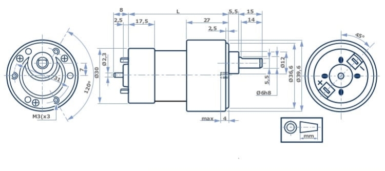 RH158.12.630 silnik z przekładnią