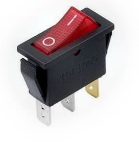 Przełącznik kołyskowy podświetlany czerwony