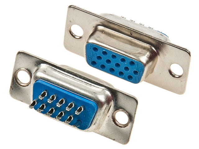 DB15 gniazdo 15-pin gęste 3-rzędowe lutowane na kabel D-sub