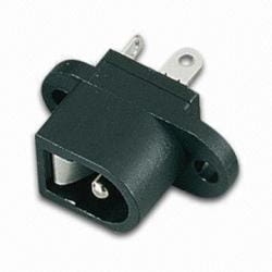 Gniazdo zasilające na panel DC 2,5/5,5 - plastikowe