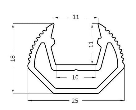 Profil LED aluminiowy CORNER kątowy wymiary