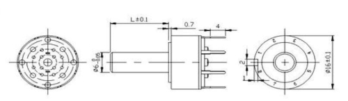 Przełącznik panelowy obrotowy