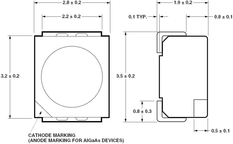 3528 dioda LED biała