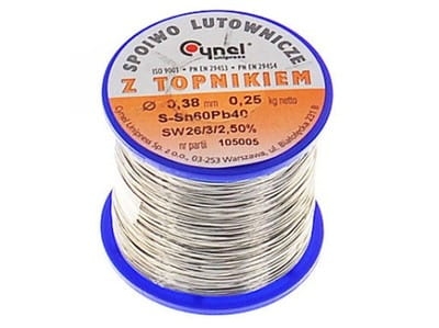 Spoiwo lutownicze; cyna