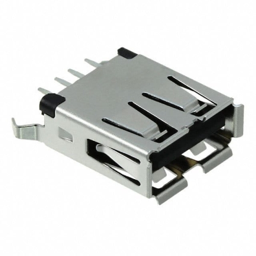 Gniazdo złącza USB A 2.0 montaż przewlekany pionowy