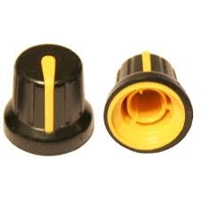 Gałka potencjometru osiowego żółta