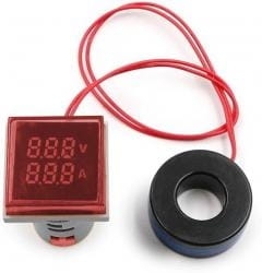 Woltomierz - amperomierz panelowy LED