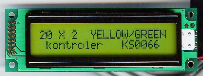 AC2002A-YIY Y/G wyświetlacz LCD