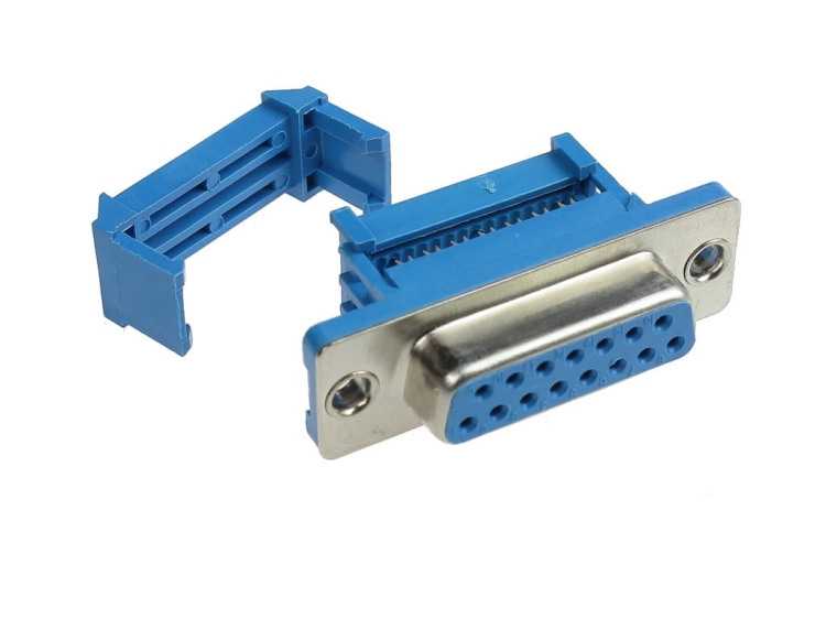 DB15 gniazdo 15-pin zaciskane na taśme D-sub