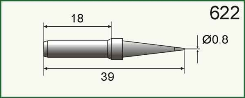 SR-622 grot do lutownicy stożek 0,8mm