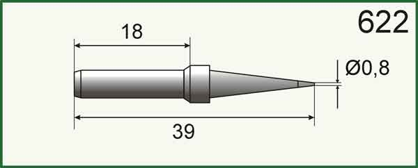 SR-622 grot do lutownicy stożek 0,8mm