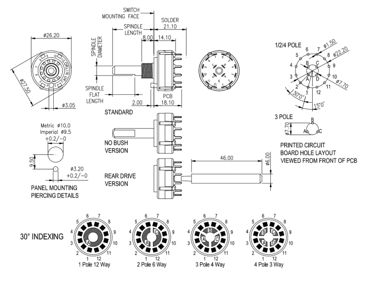 CK1060 przełącznik obrotowy Lorlin