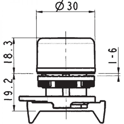 PPRN1CL przycisk monostabilny czerwony