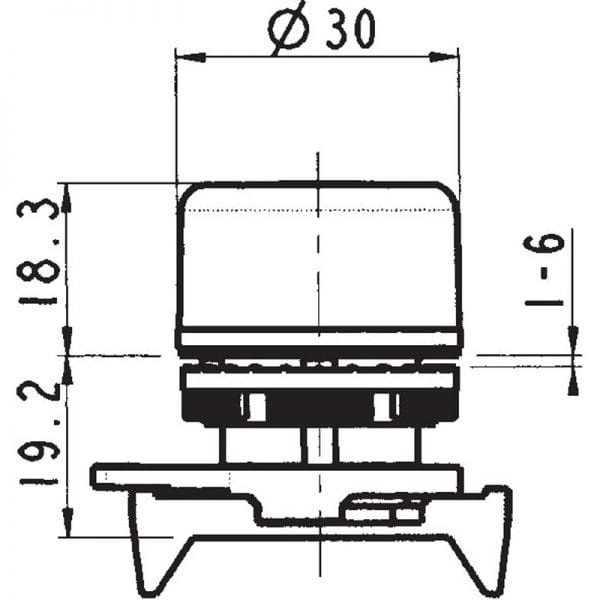 PPRN1CL przycisk monostabilny czerwony