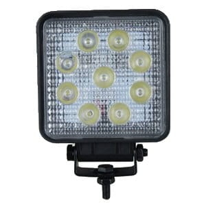 Lampa robocza 9x LED kwadratowa; moc 27W; jasność 1430lm; 12-24Vdc