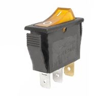 Przełącznik kołyskowy podświetlany żółty 12V