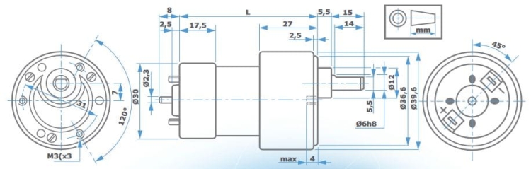RH158.24.100 silnik z przekładnią