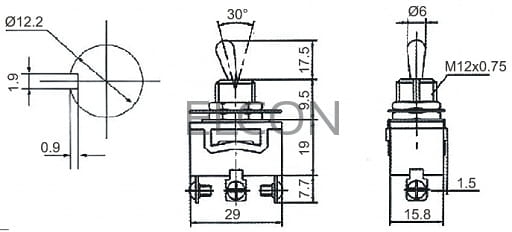 KN3(C)103A przełącznik dźwigniowy