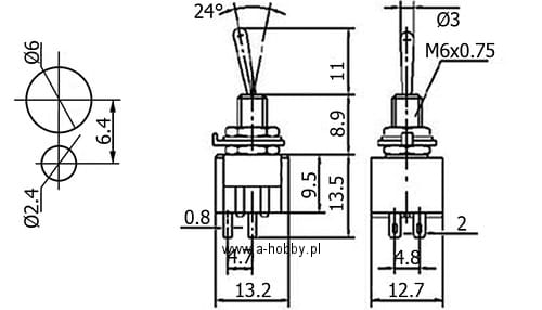 MTS201 przełącznik dźwigniowy