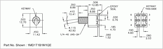1MD3T1B1M1QE przełącznik dźwigniowy