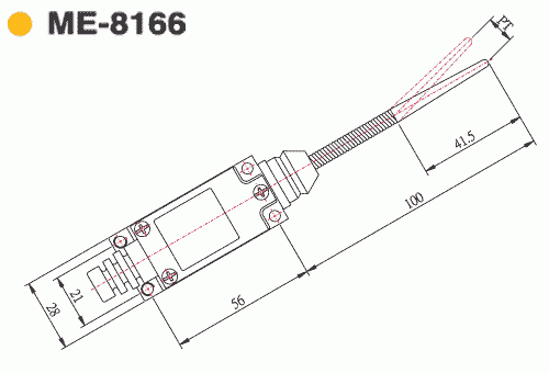 ME 8166 przełącznik krańcowy - sprężyna 60mm