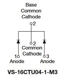 16CTU04 podwójna dioda prostownicza