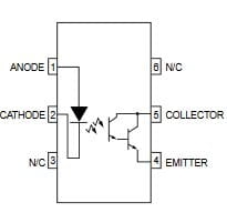 MOC8021 optotriak bez układu przełączania w zero