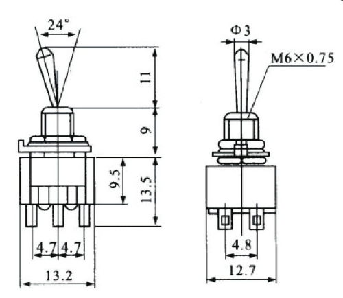 T80-8301-T1-B1-M1 przełącznik dźwigniowy