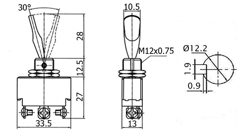 KN3(B)-103A przełącznik dźwigniowy