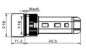 AD16-16S-12V kontrolka czerwona migająca