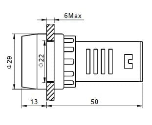AD16-22SM 220VAC kontrolka migająca czerwona