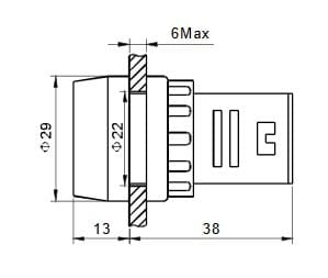 AD16-22BS/24V-R kontrolka LED