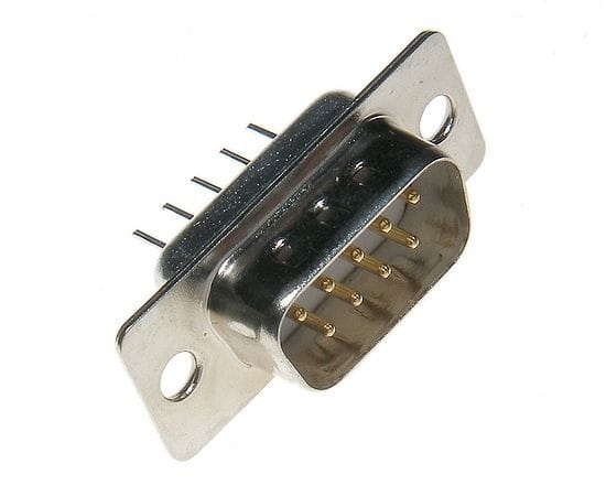 DB9 wtyk 9-pin prosty lutowany do druku D-sub