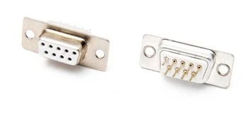 DB9 gniazdo 9-pin proste lutowane do druku D-sub