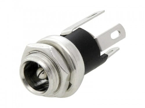 Gniazdo zasilające DC 2,5/2,5 metalowe do obudowy