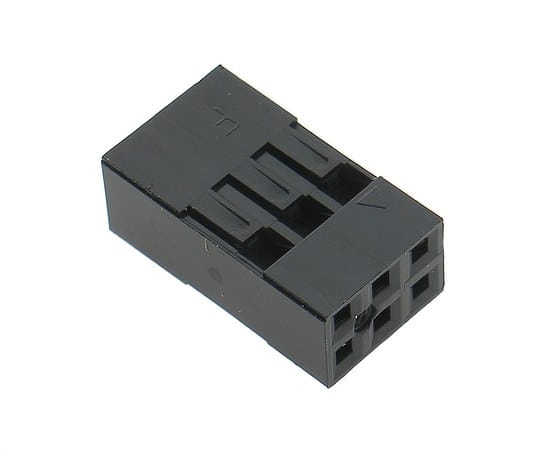 ML 06D gniazdo dwurzędowe na kabel 2x3pin; raster 2,54mm