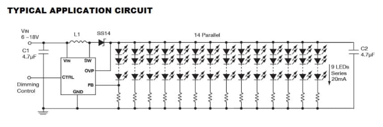 TS19371CX6 sterownik białych diod LED