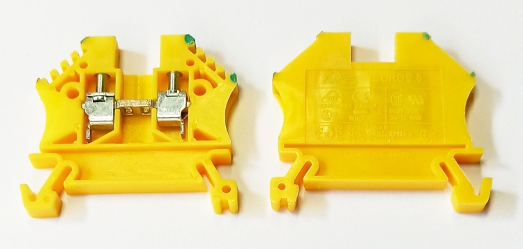 Złącze szeregowe Euro 2,5/35; 2,5mm2; żółto-zielony