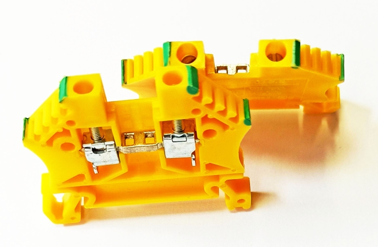 Złącze szeregowe Euro 2,5/35; 2,5mm2; żółto-zielony