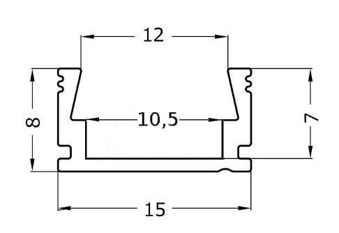 Profil LED aluminiowy NEWCLASIC wymiary