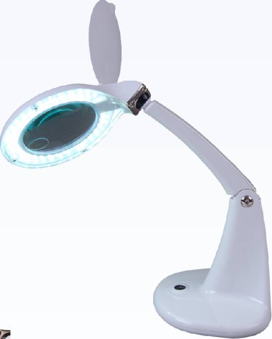 Lampa warsztatowa z lupą