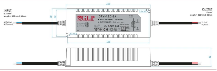 GPV-150-12 wodoszczelny zasilacz impulsowy 12V