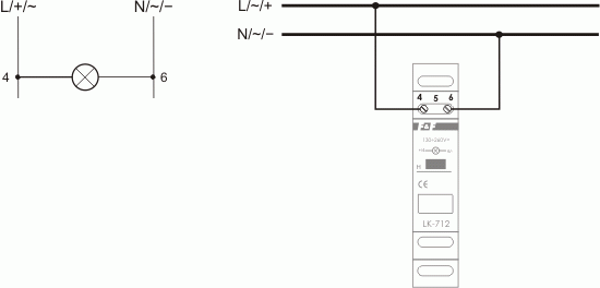 LK-712 - schemat podłączenia