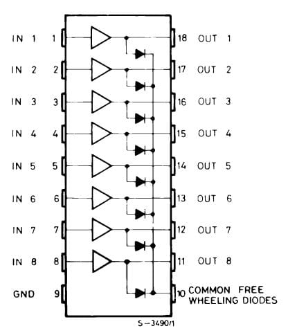 ULN2804 8-kanałowy darlington driver