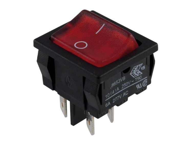H8653VBBG3 przełącznik kołyskowy stabilny podświetlany