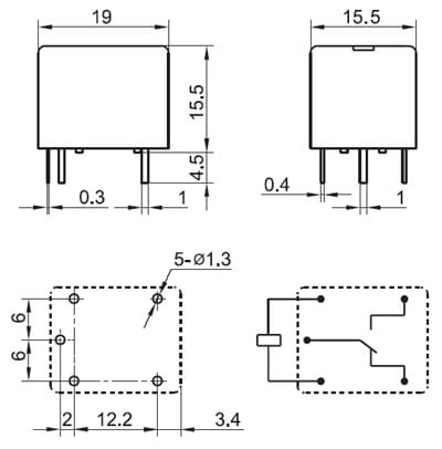 HF3FF-024-1ZST; przekaźnik elektromagnetyczny