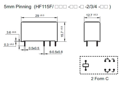 HF-115F-024-2ZS4 przekaźnik elektromagnetyczny
